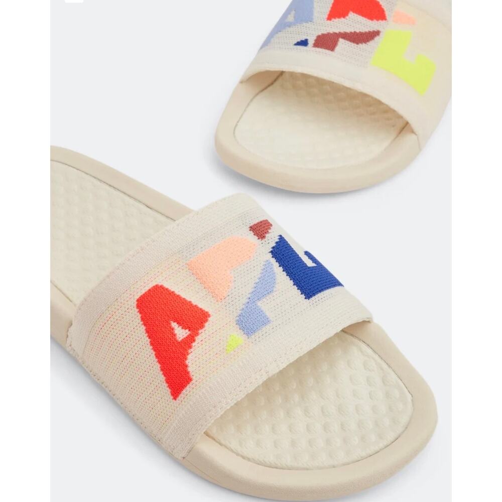 New Women’s APL techloom slides sandals pristine neon blocked size 5
